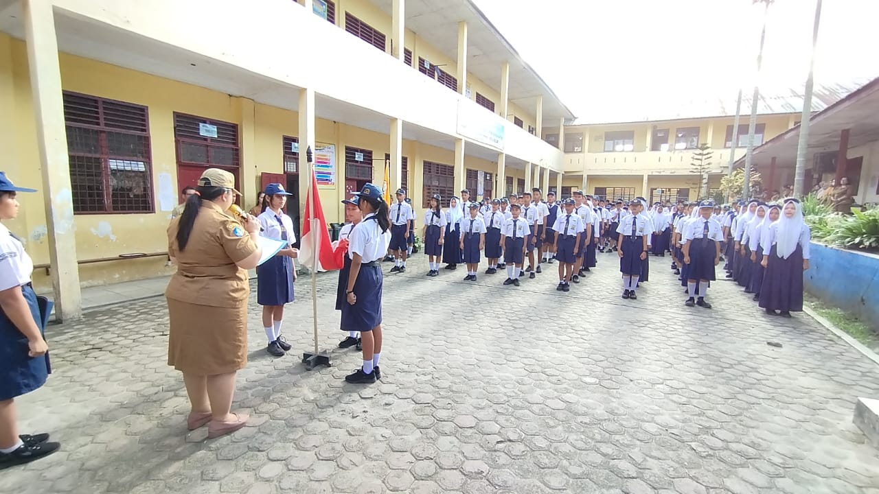 Foto siswa yang meraih juara 1 kejuaraan Wushu Sanda Antar pelajar Se -Sumatra Utara