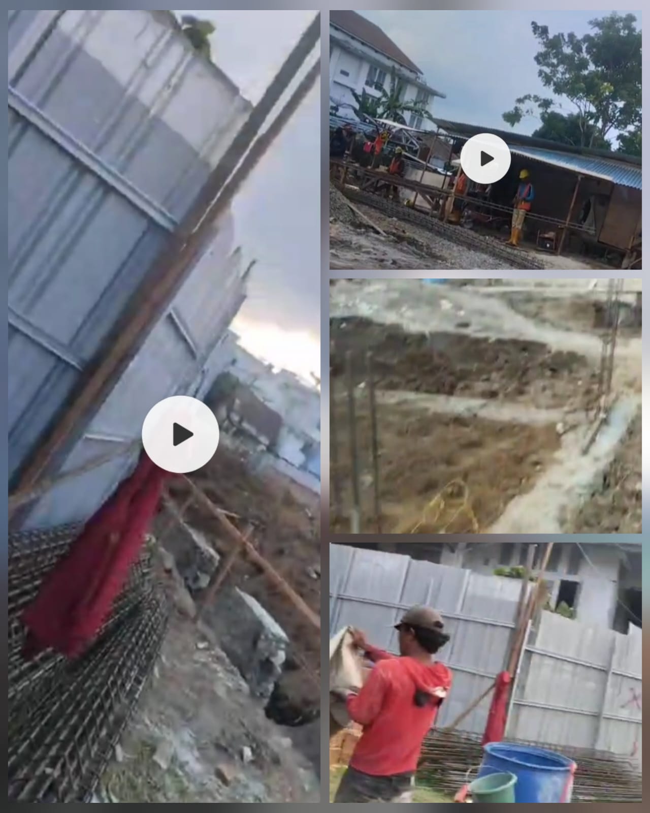 Foto dilokasi pengerjaan proyek pembangunan laboratorium kesehatan kota Pematangsiantar,"Kepala tukang tidak berani memberikan keterangan komfiimasi mengenai material yang digunakan diproyek tersebut.