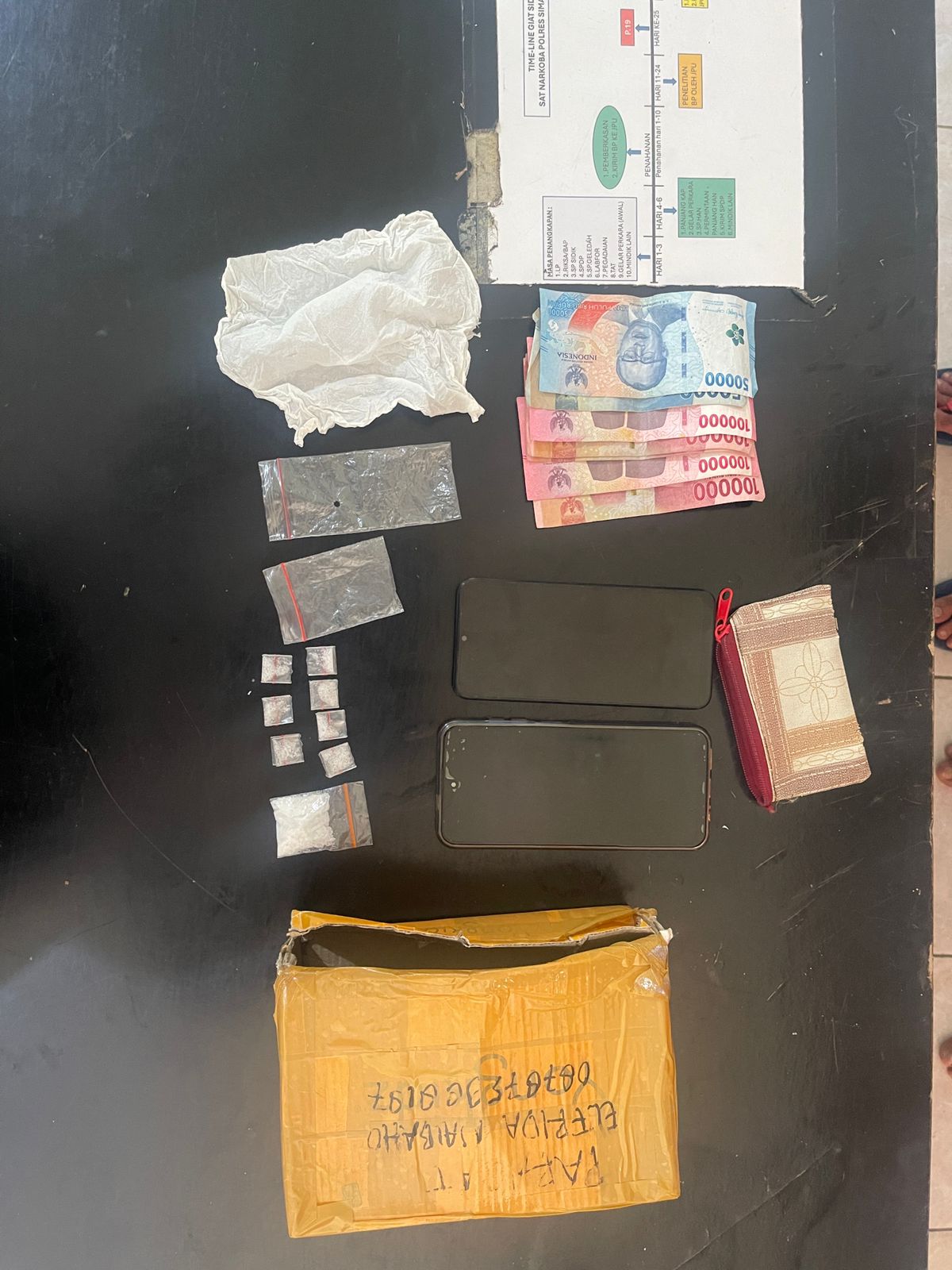 Foto barang bukti Narkoba Sabu