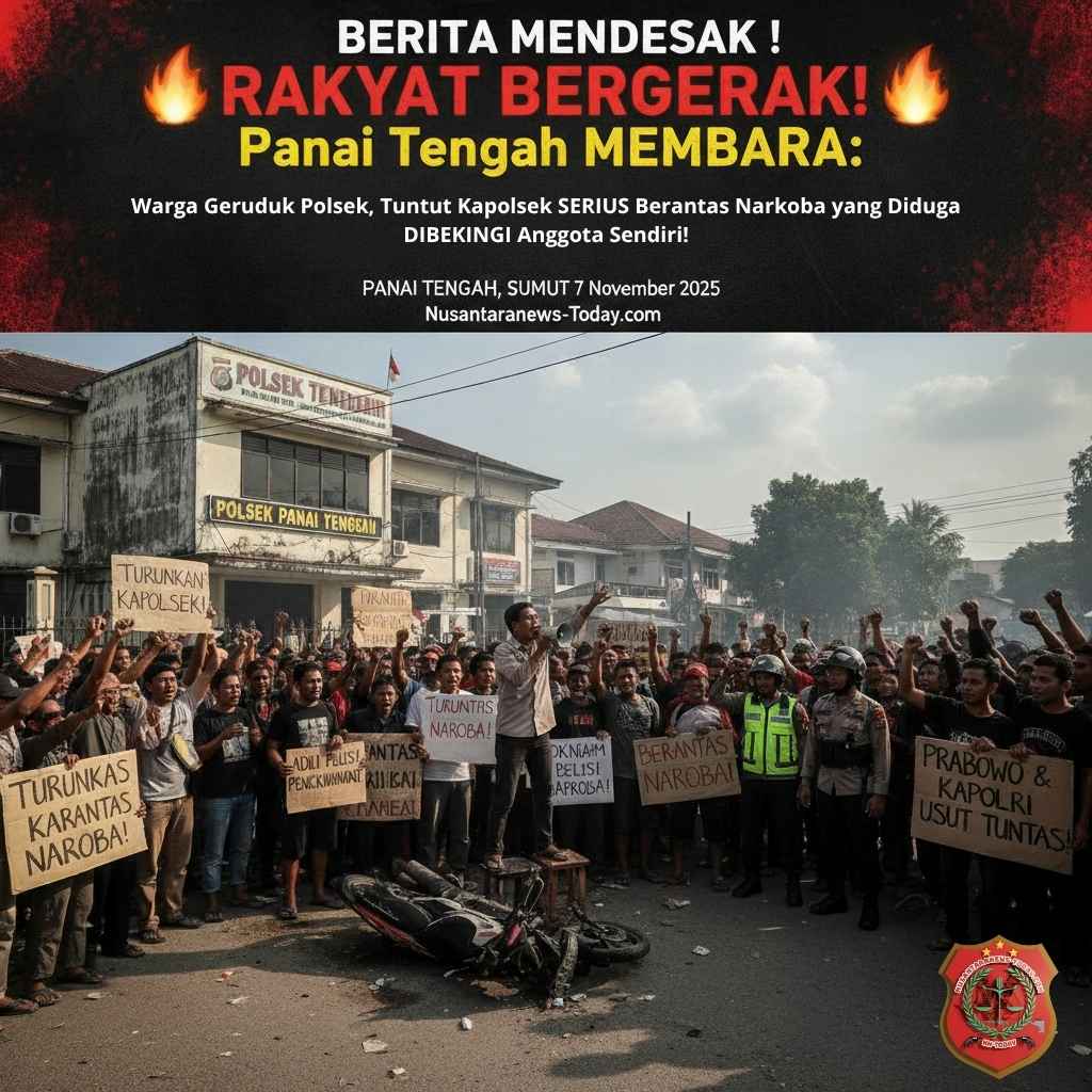 Warga Geruduk Polsek, Tuntut Kapolsek SERIUS Berantas Narkoba yang Diduga DIBEKINGI Anggota Sendiri!