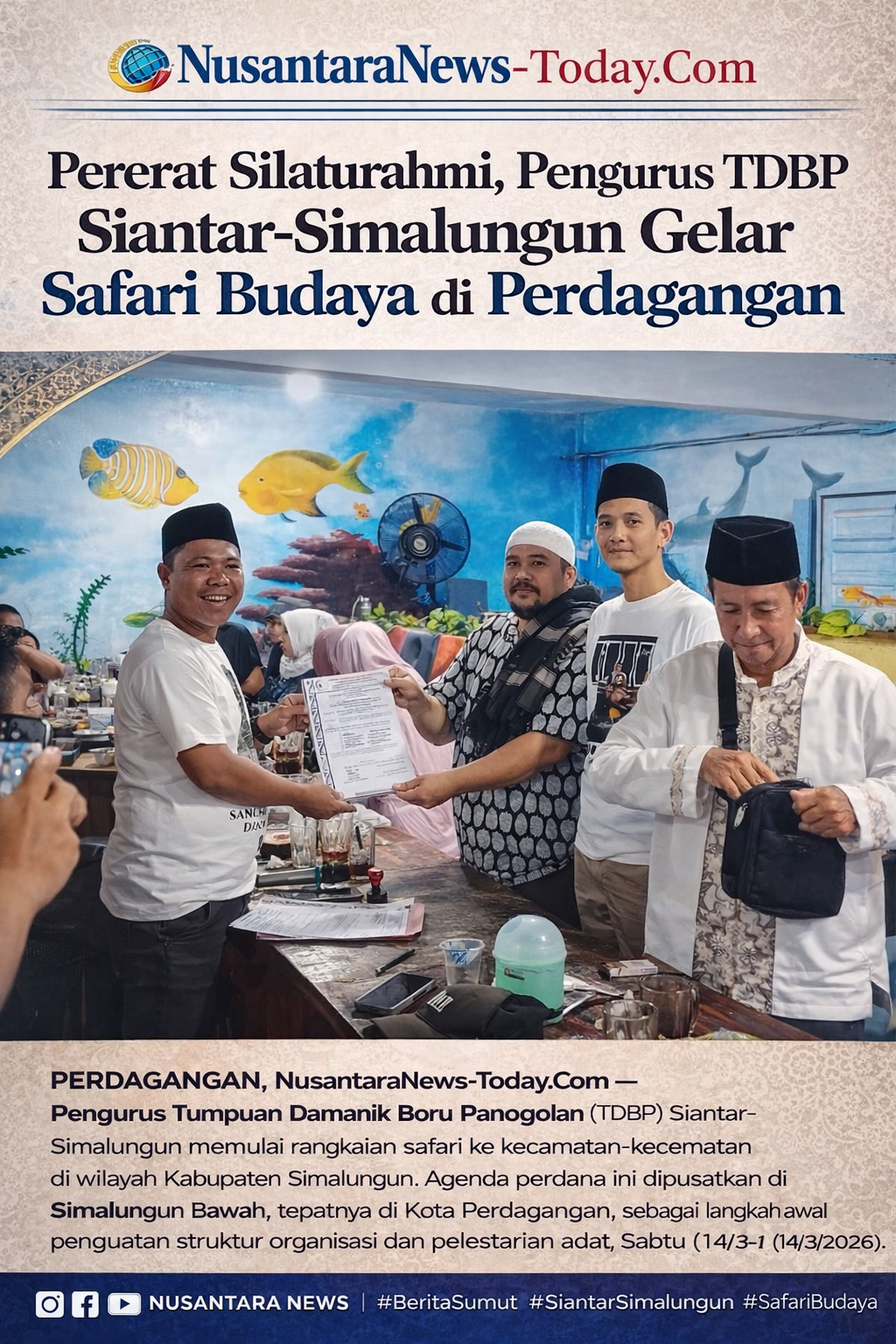 sbrd Pererat Silaturahmi, Pengurus TDBP Siantar-Simalungun Gelar Safari Budaya di Perdagangan