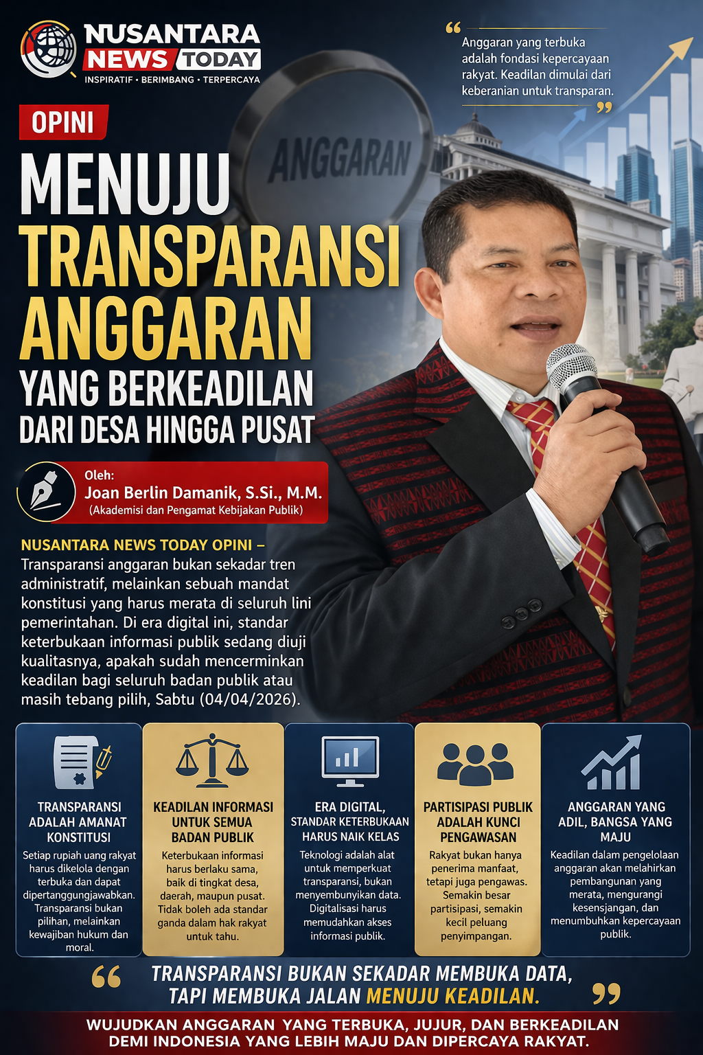 Menuju Transparansi Anggaran yang Berkeadilan dari Desa Hingga Pusat