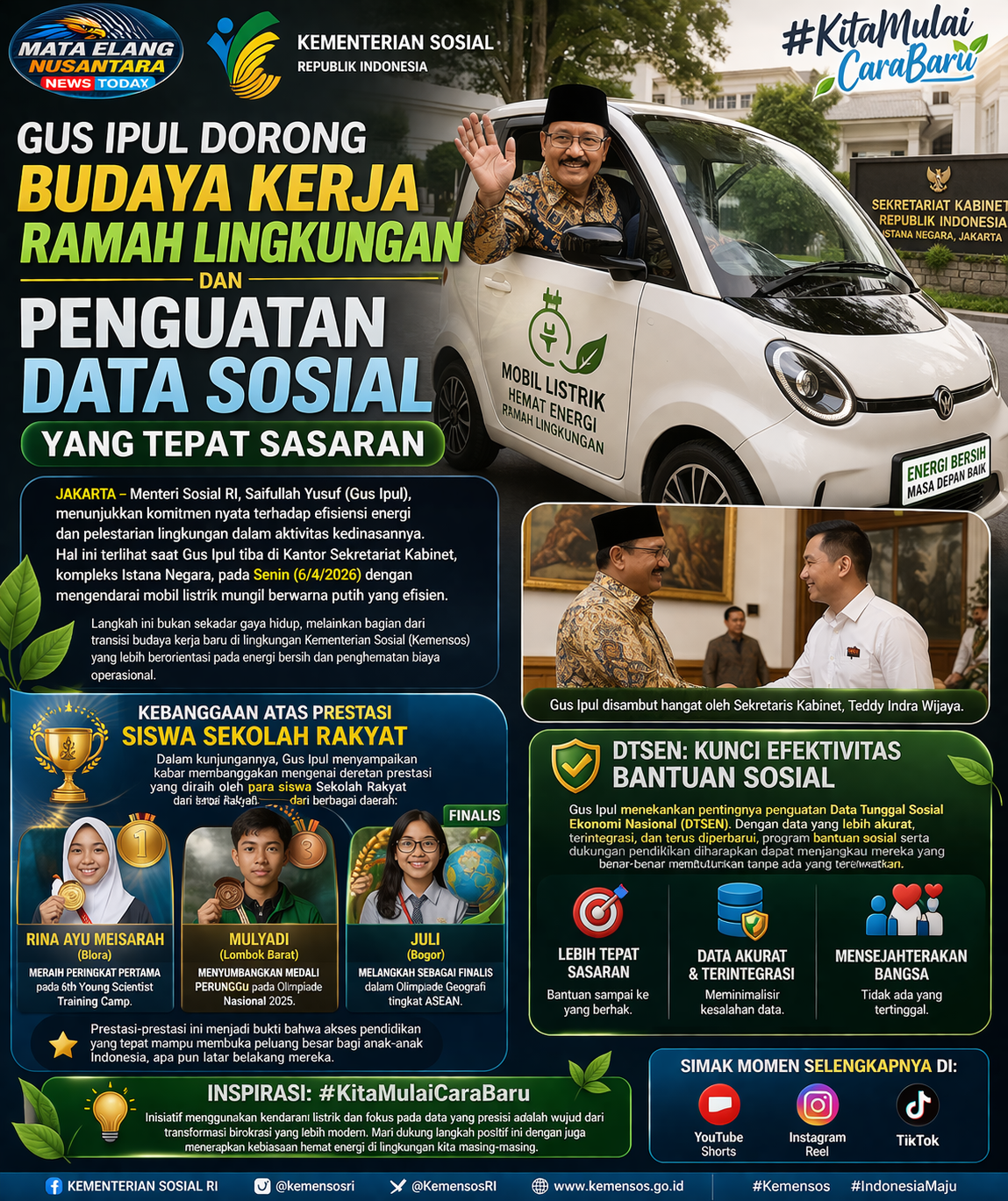 Gus Ipul Dorong Budaya Kerja Ramah Lingkungan