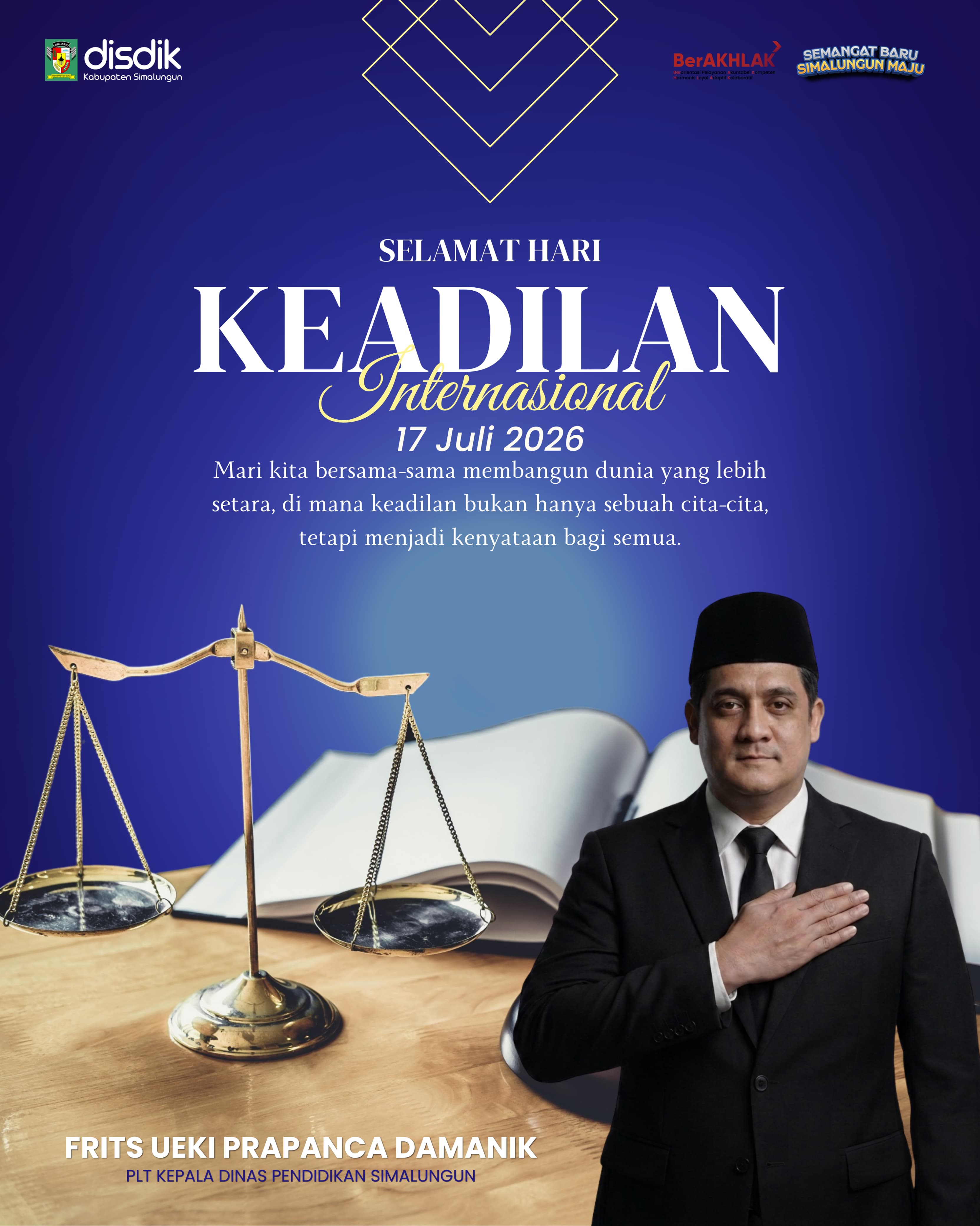 Semangat Hari Keadilan Internasional, Disdik Simalungun Tegaskan Komitmen Pendidikan Inklusif dan Berkeadilan