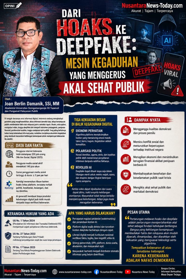 Deepfake dan Hoaks: Mengikis Akal Sehat Publik di Tengah Arus Informasi Digital