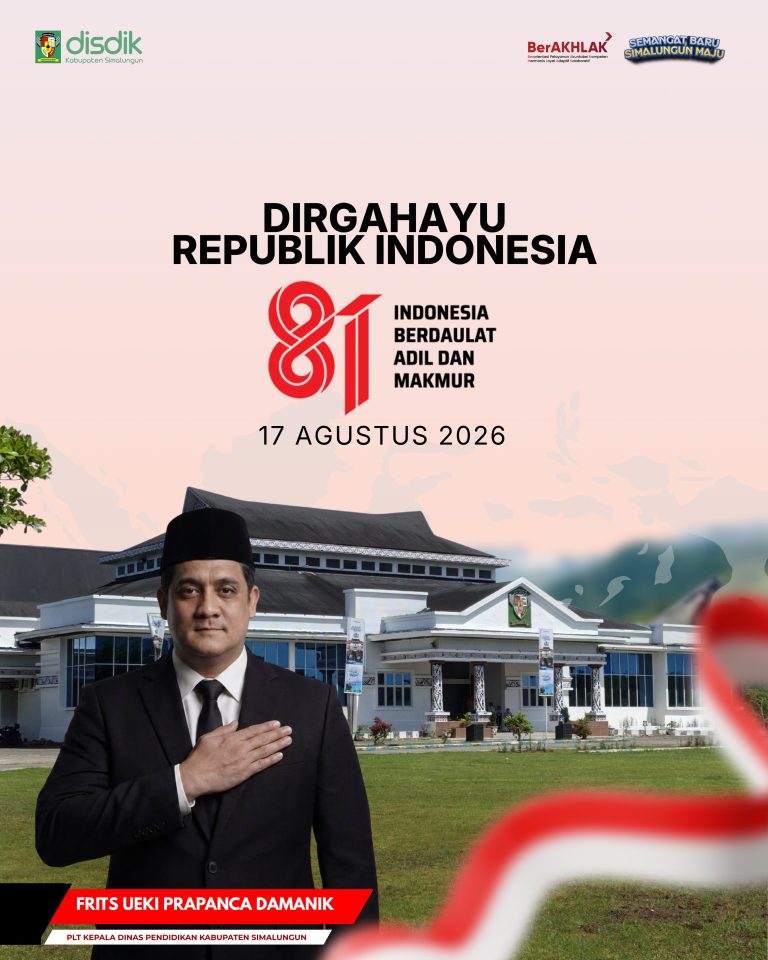 Dinas Pendidikan Simalungun Sambut HUT ke-81 RI, Usung Semangat “Indonesia Berdaulat, Adil, dan Makmur”
