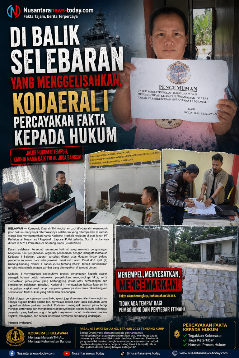 DI BALIK SELEBARAN YANG MENGGELISAHKAN, KODAERAL I PERCAYAKAN FAKTA KEPADA HUKUM