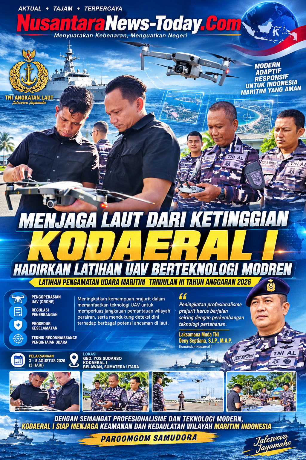 Kodaeral I Gelar Latihan UAV, Tingkatkan Kesiapan Pengamanan Maritim di Era Modern