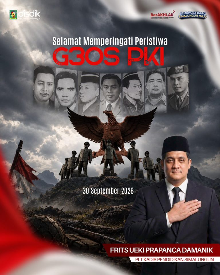 Peringati G30S, Plt Kadis Pendidikan Simalungun Frits Ueki Damanik Tekankan Pentingnya Refleksi Sejarah