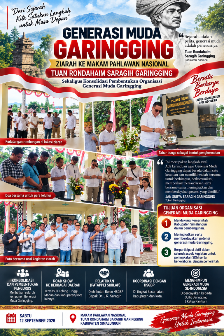 Ziarah ke Makam Pahlawan Nasional Tuan Rondahaim Jadi Titik Awal Konsolidasi Generasi Muda Garingging Se-Indonesia
