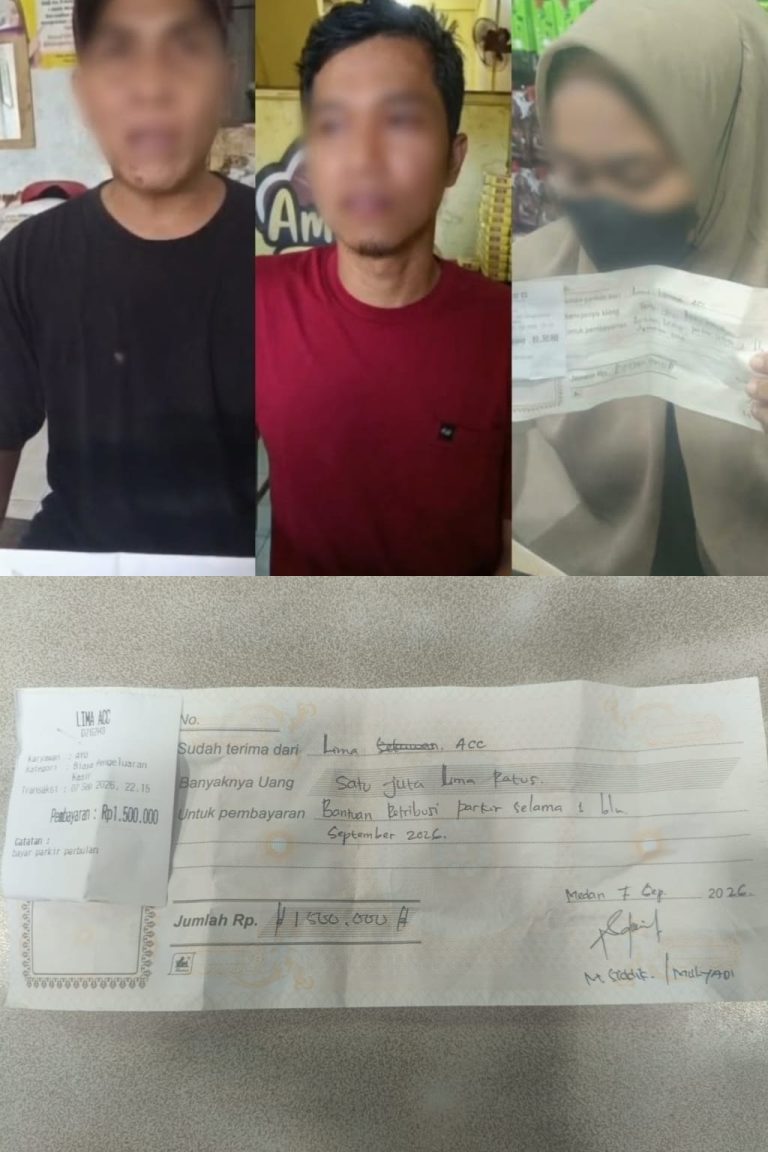 Diduga Dibekingi Oknum Dishub dan Organisasi, Pungutan Parkir Liar di Medan Marelan Dikeluhkan Pemilik Usaha