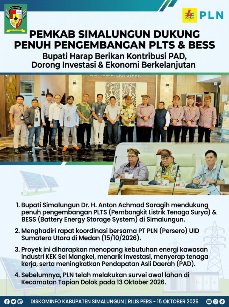 PLTS dan BESS Dikembangkan, Bupati Simalungun Harapkan Manfaat bagi Daerah dan Masyarakat