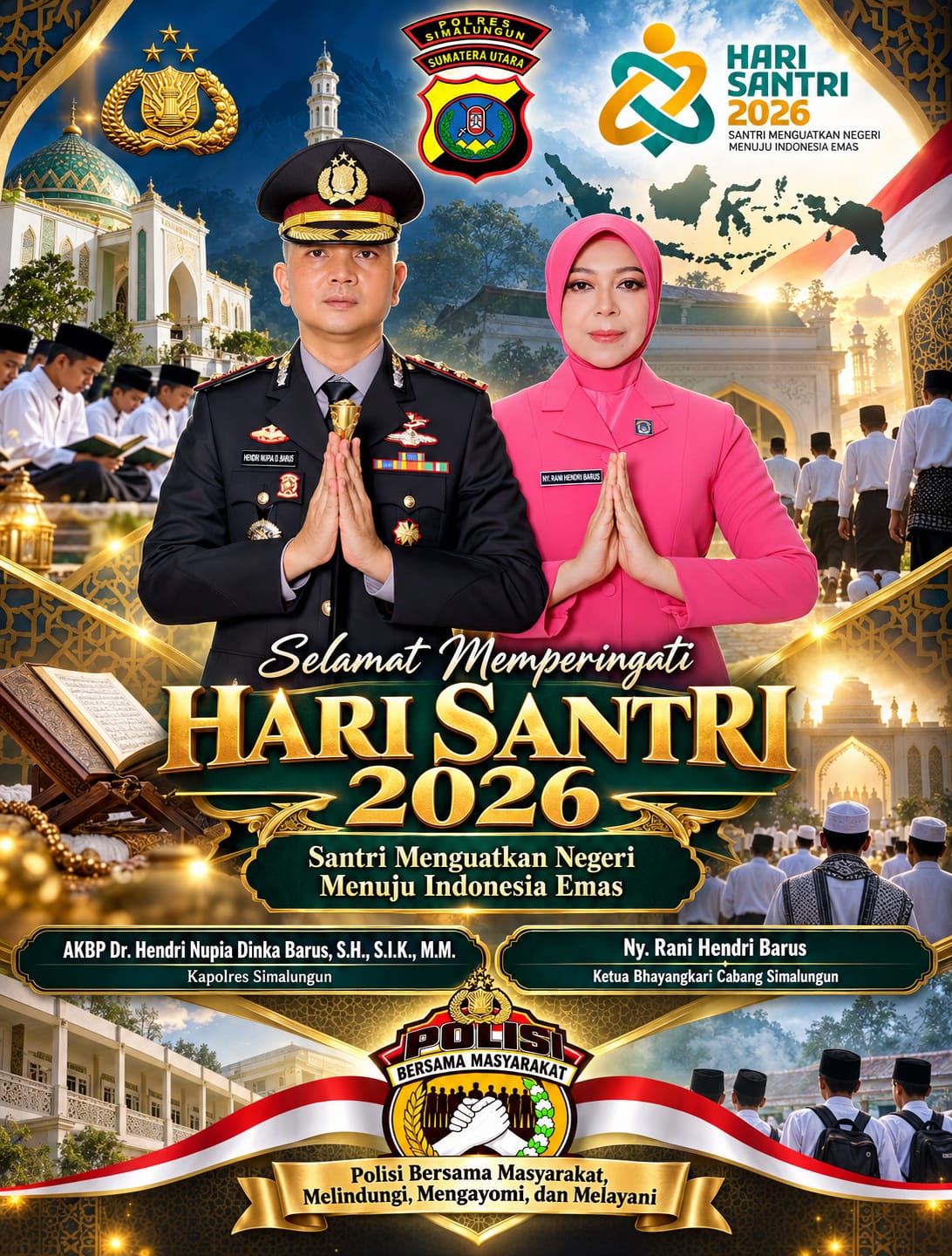 Polres Simalungun Ucapkan Selamat Hari Santri 2026, Tegaskan Komitmen Polri Humanis dan Dekat dengan Masyarakat