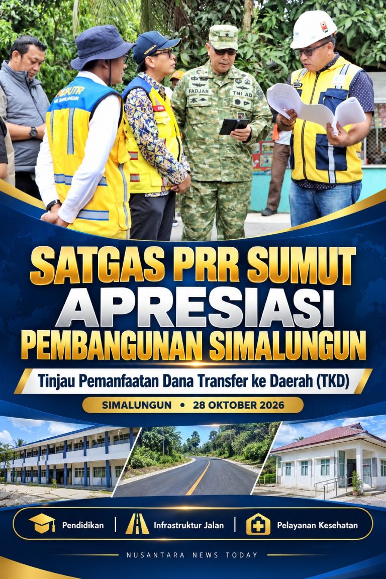 Tinjau Pemanfaatan Dana TKD, Satgas PRR Sumut Apresiasi Pembangunan di Simalungun