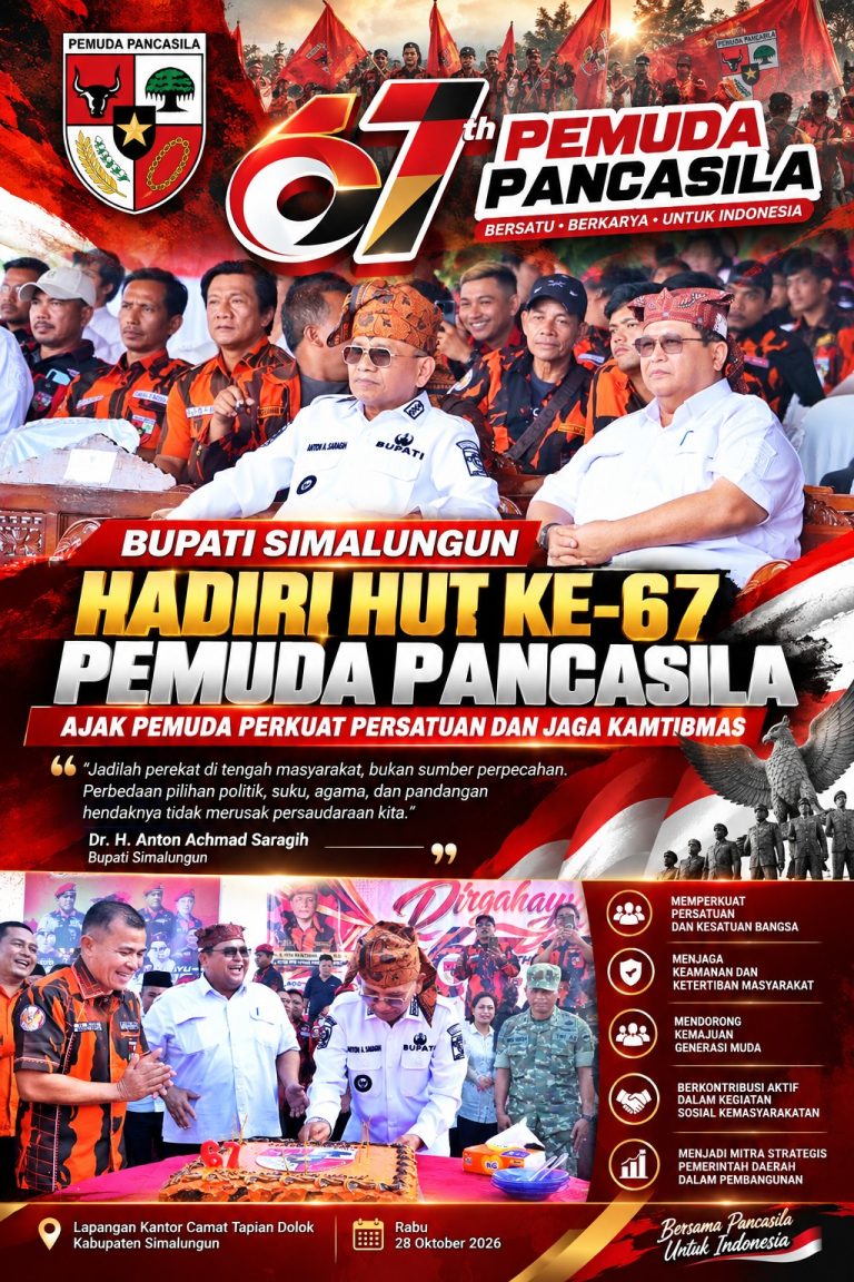 HUT ke-67 Pemuda Pancasila, Bupati Simalungun Tekankan Persatuan dan Kamtibmas