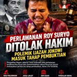 Perlawanan Roy Suryo Ditolak Hakim, Polemik Ijazah Jokowi Masuk Tahap Pembuktian