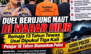 Oplus_16908288 DUEL BERUJUNG MAUT DI MABAR HILIR: Remaja 13 Tahun Tewas Usai Dipukul Tiga Kali, Pelajar 16 Tahun Diamankan Polisi