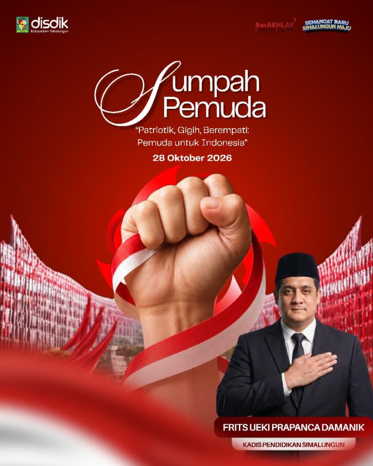 Kadis Pendidikan Simalungun Frits Ueki Prapanca Damanik Ajak Pemuda Terus Berkarya pada Peringatan Sumpah Pemuda 2026